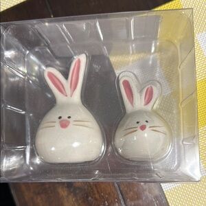Ceramic Bunny salt, pepper, shakers